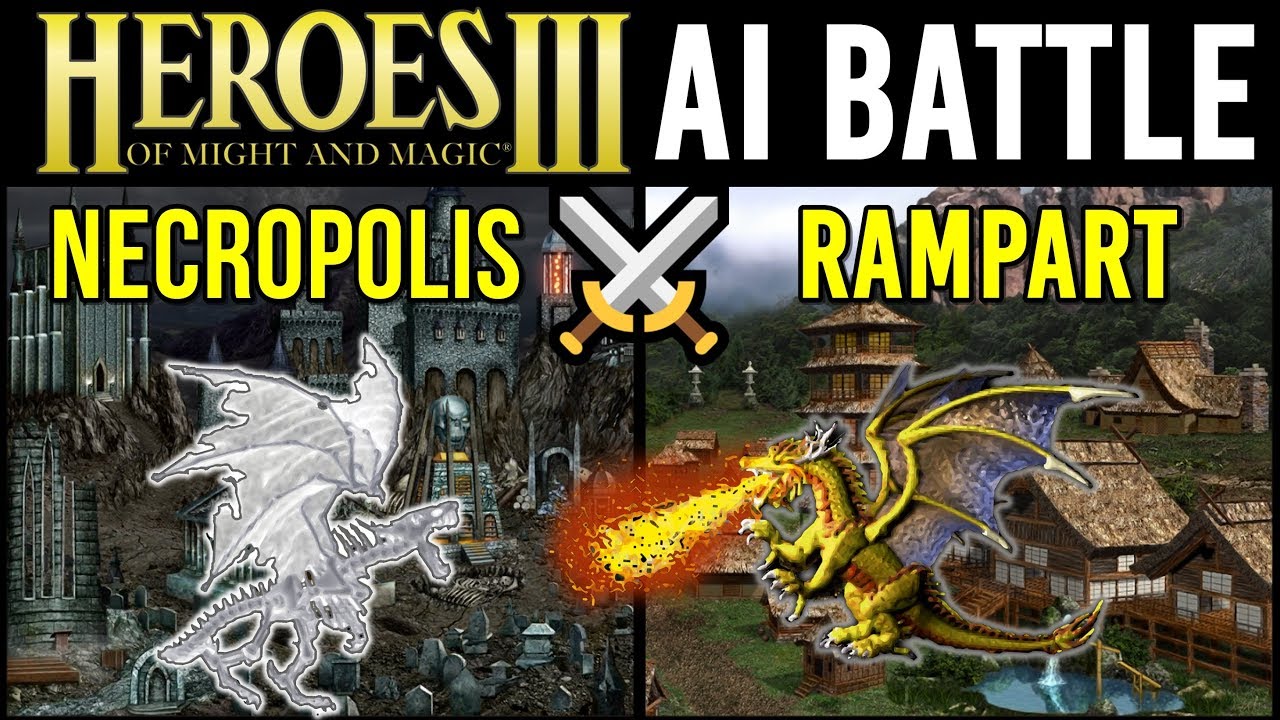 Heroes 3 AI Battle: Necropolis vs Rampart!