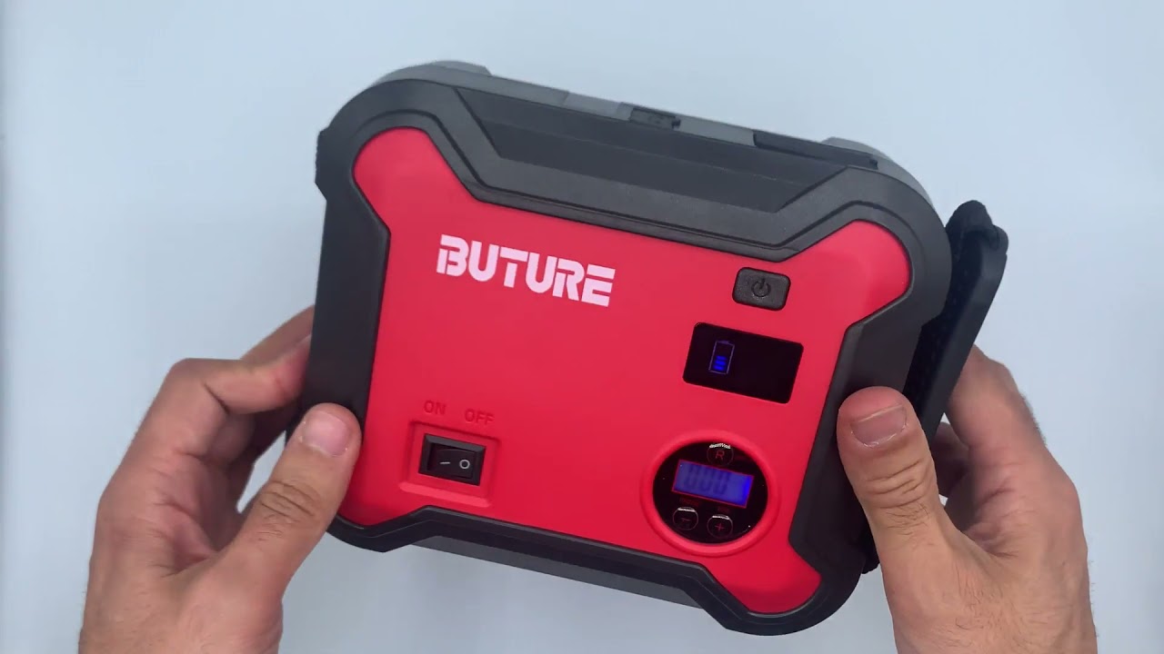 BuTure Arrancador de Coches con Compresor de Aire, IMPRESCINDIBLE EN EL COCHE