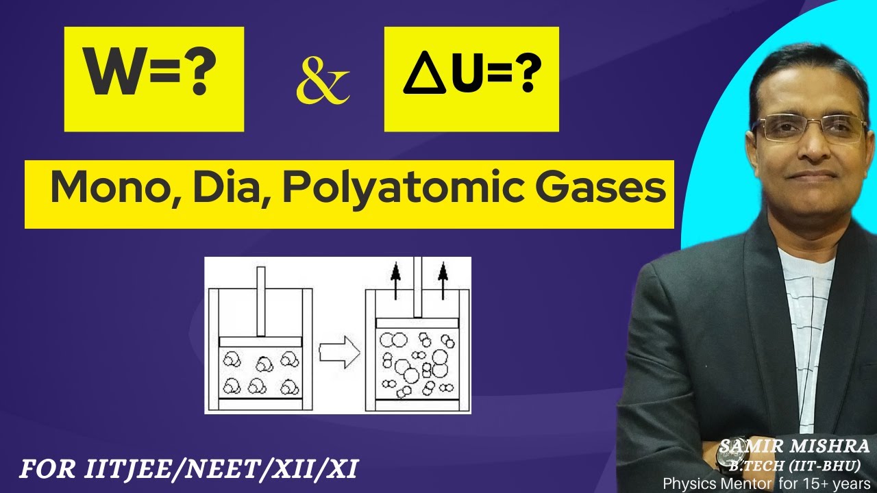 Finding Work Done & Change in Internal Energy for Mono, Dia , Polyatomic Gases /Isobaric Process 🔥🔥