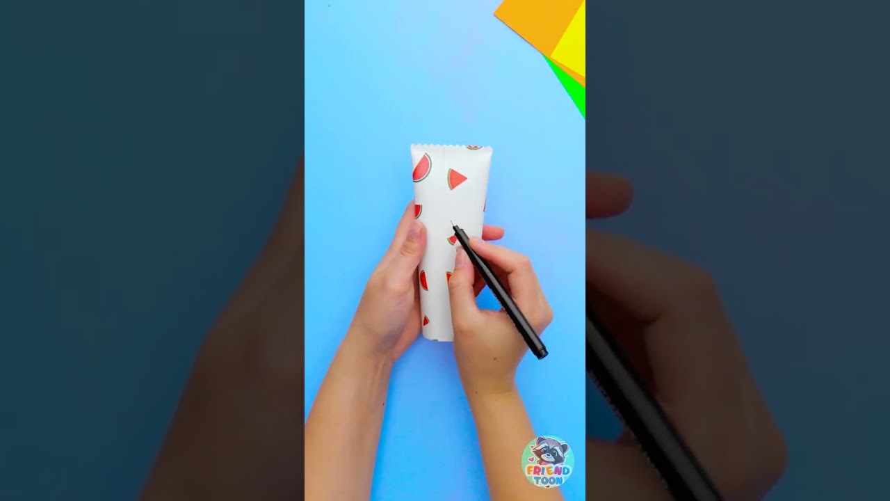 Yay! ✂️ Pencil Case DIY 🎒 Fun Paper Project For Kids! 😍✨ #DIYForKids