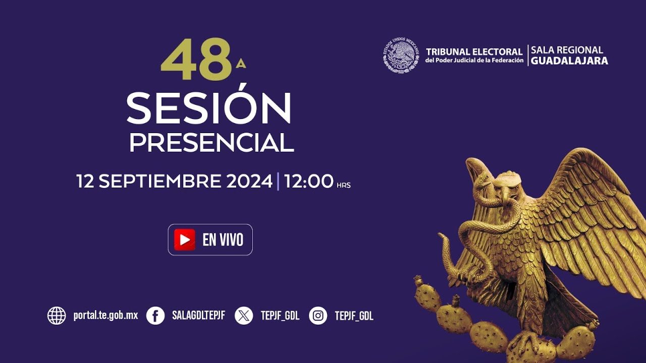 Cuadragésima Octava Sesión Pública de la Sala Guadalajara del TEPJF