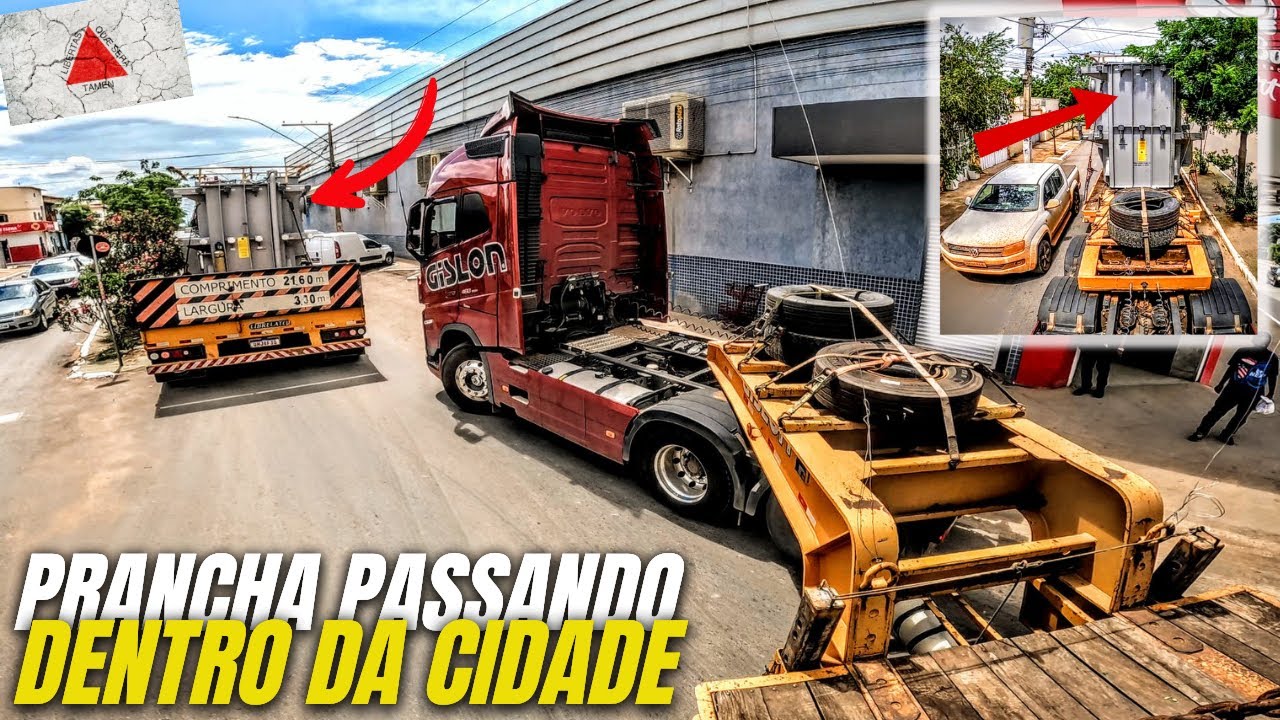 Cruzando Janaúba MG com Um Transformador - EP63 / TP07 #volvofh460 #carretaprancha