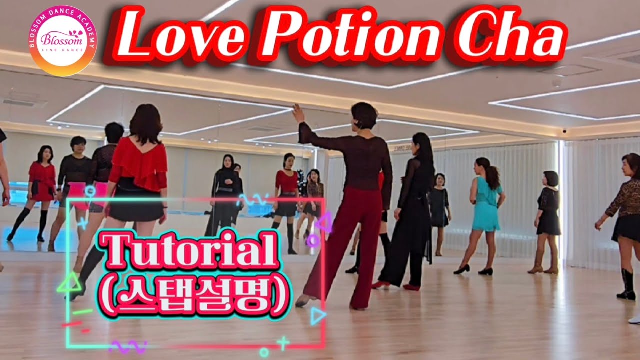 {TUTORIAL} Love Potion Cha Line dance/러브 포션 차 라인댄스 (스탭설명)