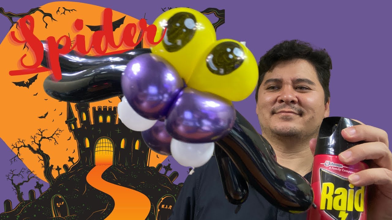 Halloween Balloon Animal Tutorial - Balloon Spider