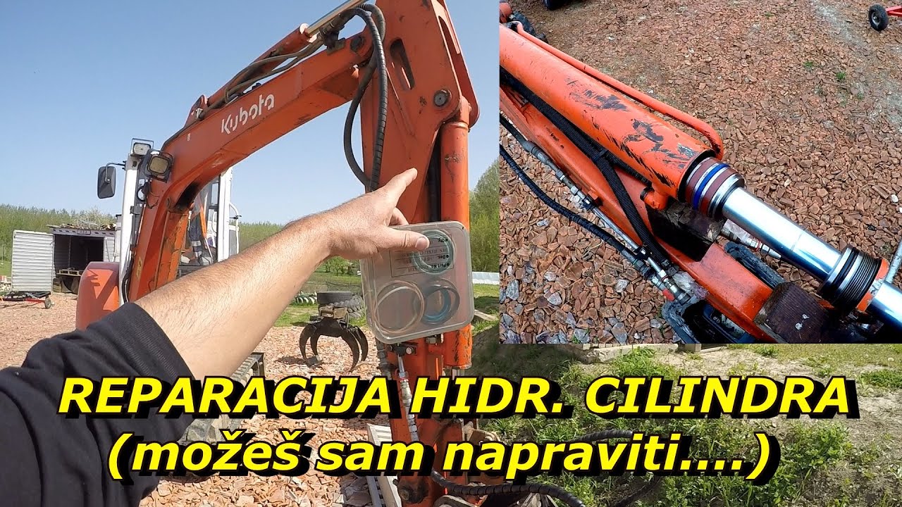 Popravak - reparacija hidrauličnog cilindra na mini bageru KUBOTA KX101-3