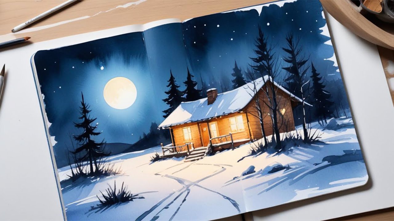 The ABSOLUTE BEST Way to Create a Winter Wonderland with Watercolors