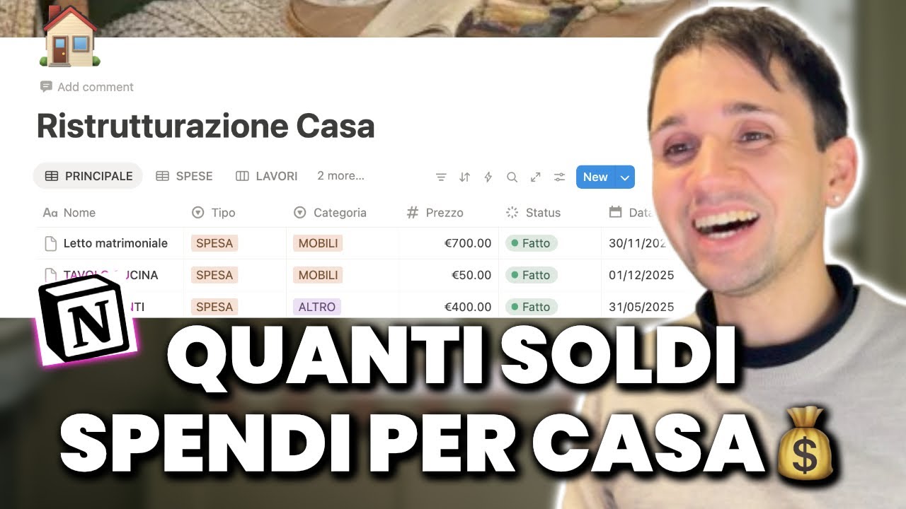 Come organizzo budget e lavori ristrutturazione con Notion