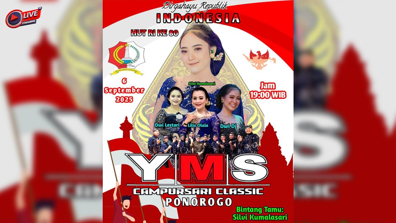 LIVE STREAMING || MALAM PUNCAK HUT RI KE-80 BERSAMA YMS CAMPURSARI FT. SILVY KUMALASARI BOJONEGORO