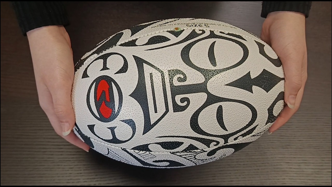 Bal&oacute;n de Rugby Talla 5 🏉 Dise&ntilde;o Maor&iacute; | Entrenamiento y Juego | RUGBIER