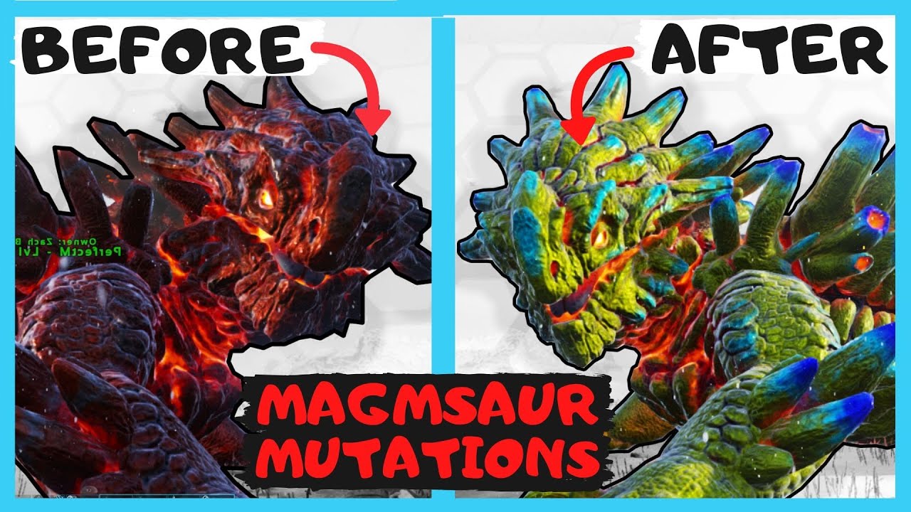 Ark color mutations | magmasaur Breeding Ark | ark magmasaur breed