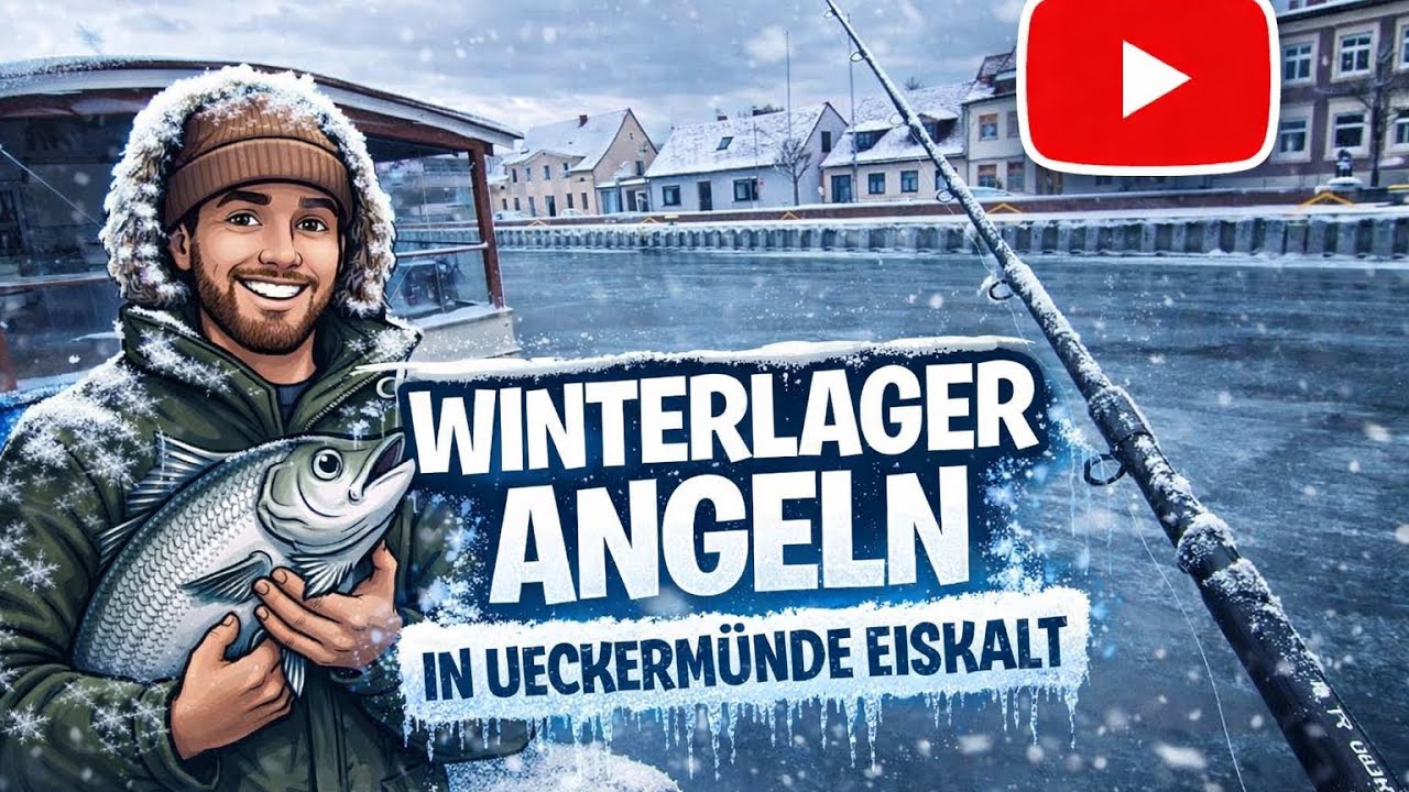 Winterangeln am Hafen.! EISKALT UND DIE FISCHE BEISSEN!