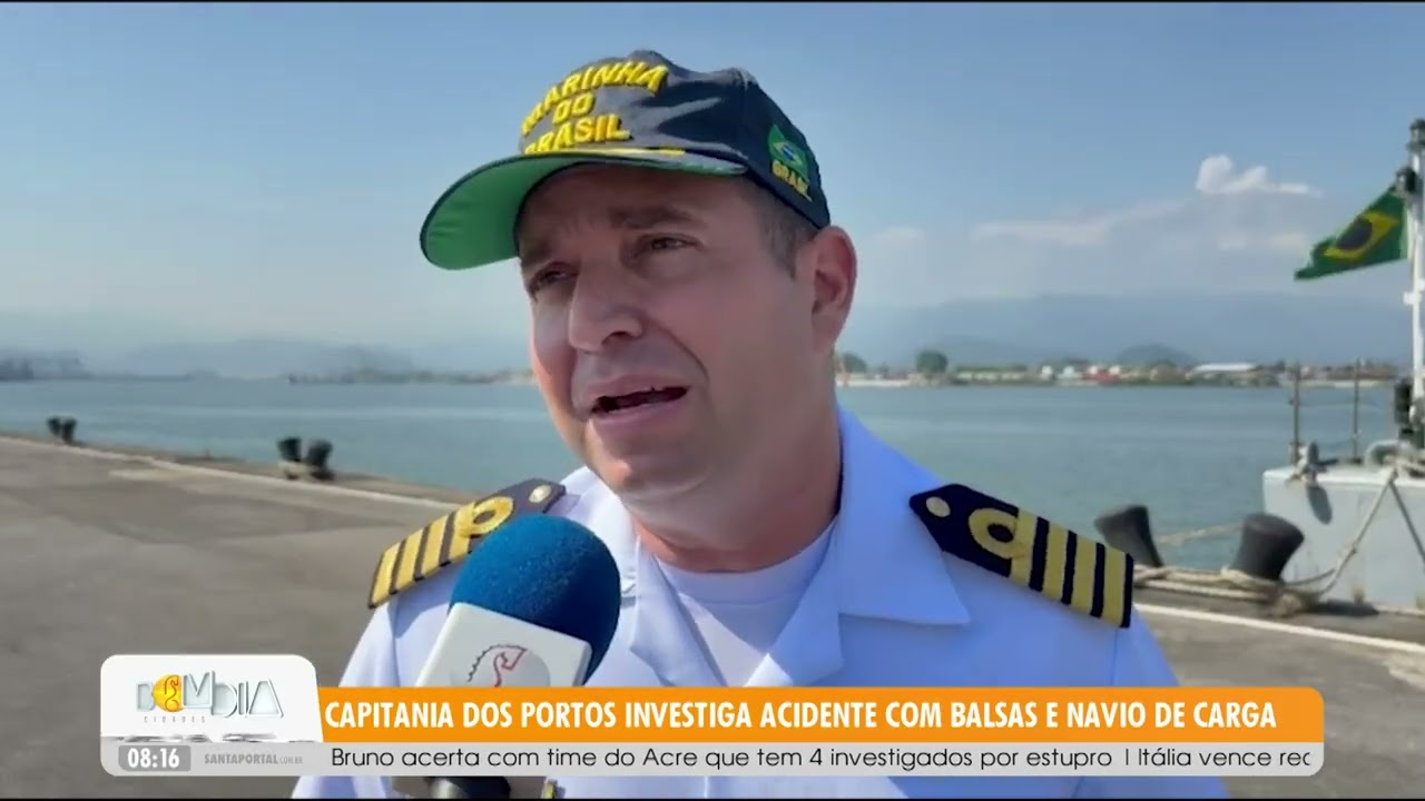 Capitania dos Portos investiga acidente com balsas e navio de carga - 18/2/26