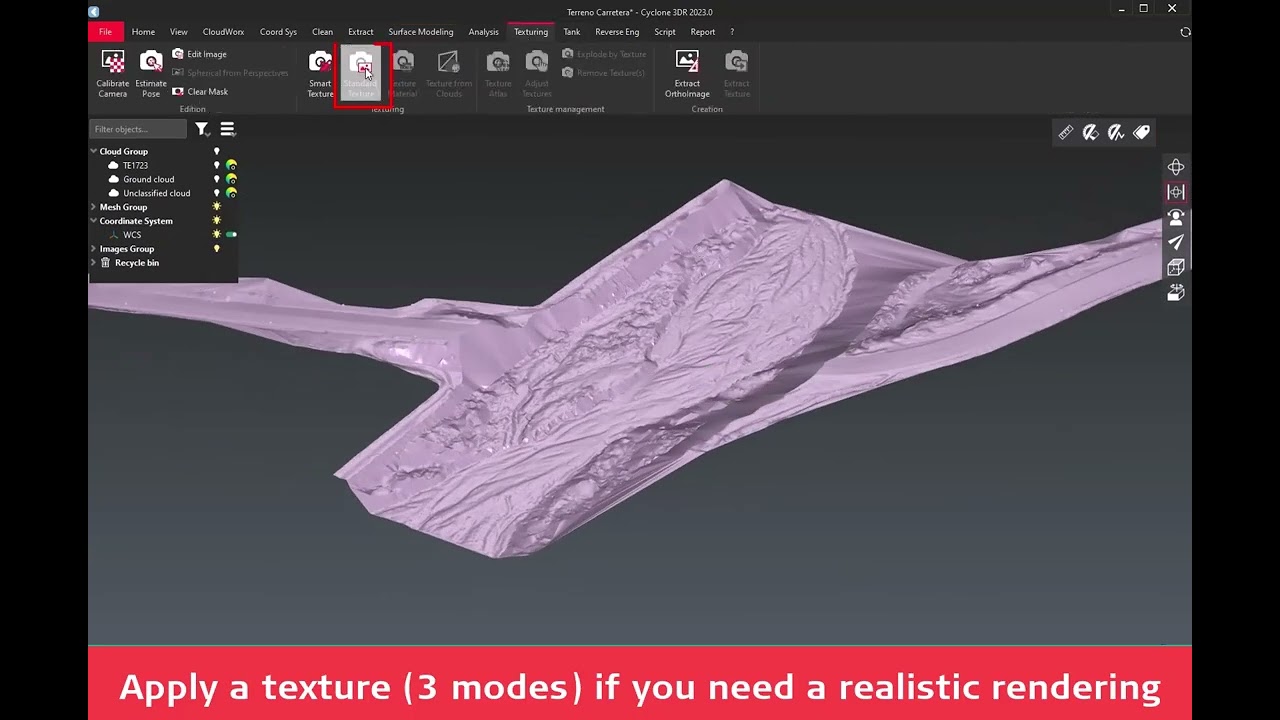 Leica Cyclone 3DR: Digital Terrain Model creation and export to a CAD project