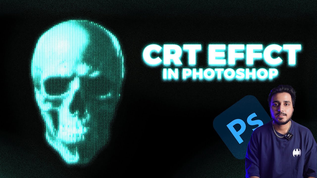 CRT Monitor Effect in Photoshop | English | Easiest way