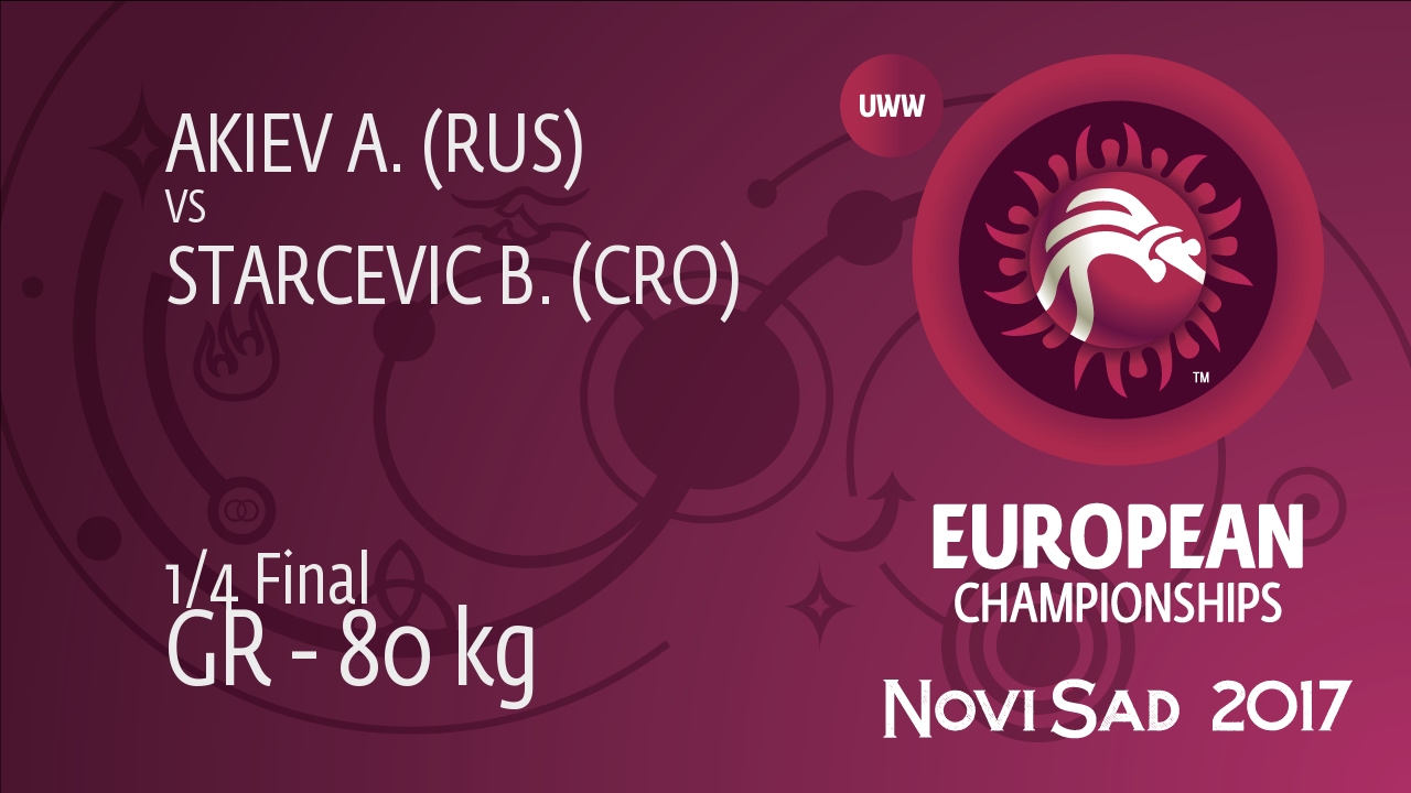 1/4 GR - 80 kg: A. AKIEV (RUS) df. B. STARCEVIC (CRO), 3-1