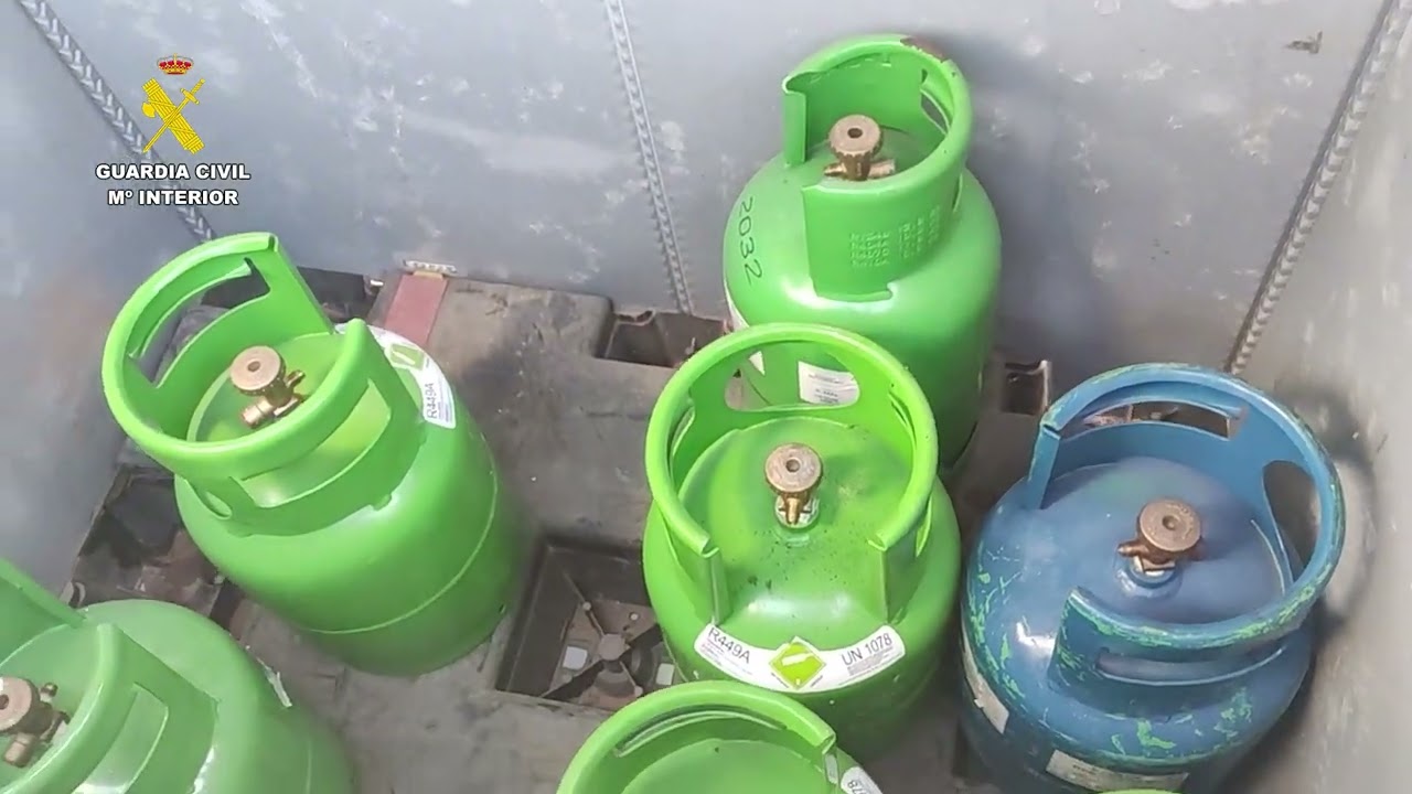 La Guardia Civil frena una trama que introducía gases fluorados desde China para el mercado negro