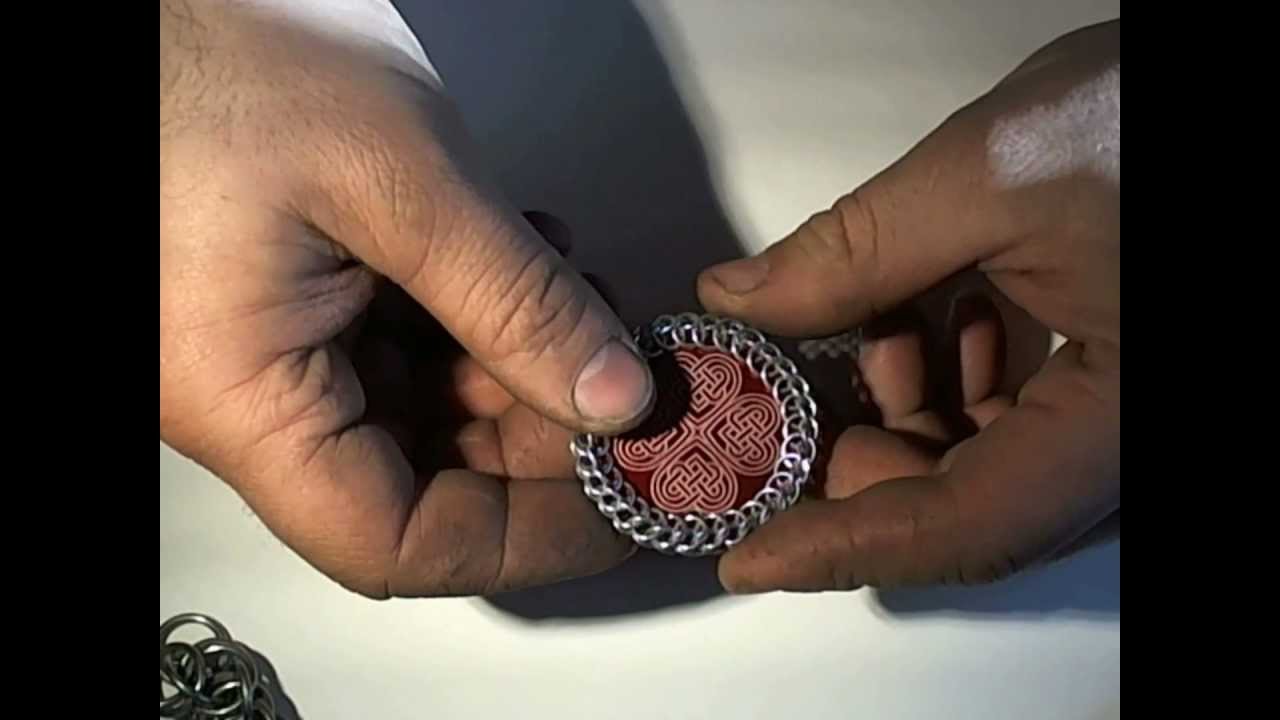 How to weave 3/4 Persian Chainmail and connect the ends to wrap a cabochon