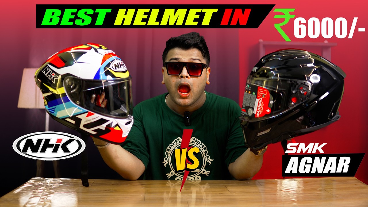 SMK Agnar vs NHK K5R Helmet😍Which One is Better? Best Helmet in 6000?SMK Agnar & NHK Price & Feature