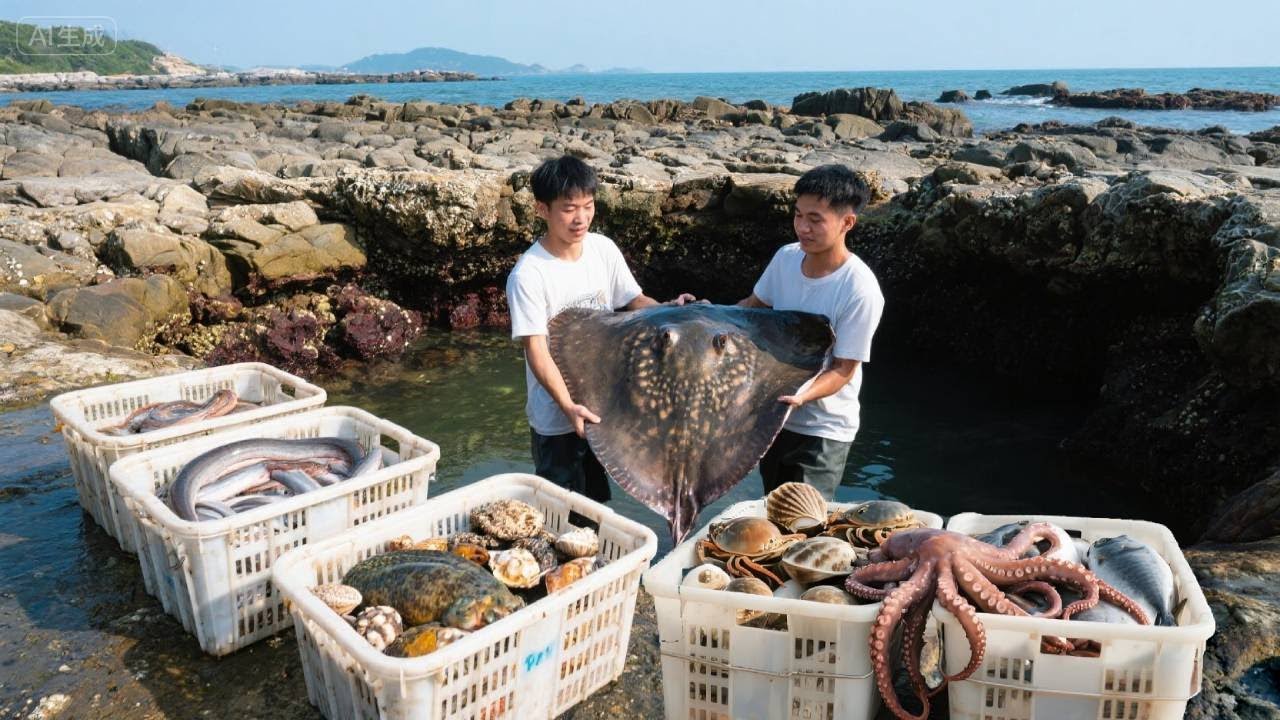 华哥豪掷万元包坑，200斤花仙鱼打窝下料盘坑，【阿甘阿甘大海抽干】