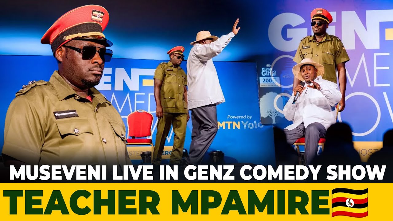 😂😂 President Museveni live in #genzcomedyshowkigali 😂😂 Impression of @TeacherMpamire2022-   🇺🇬