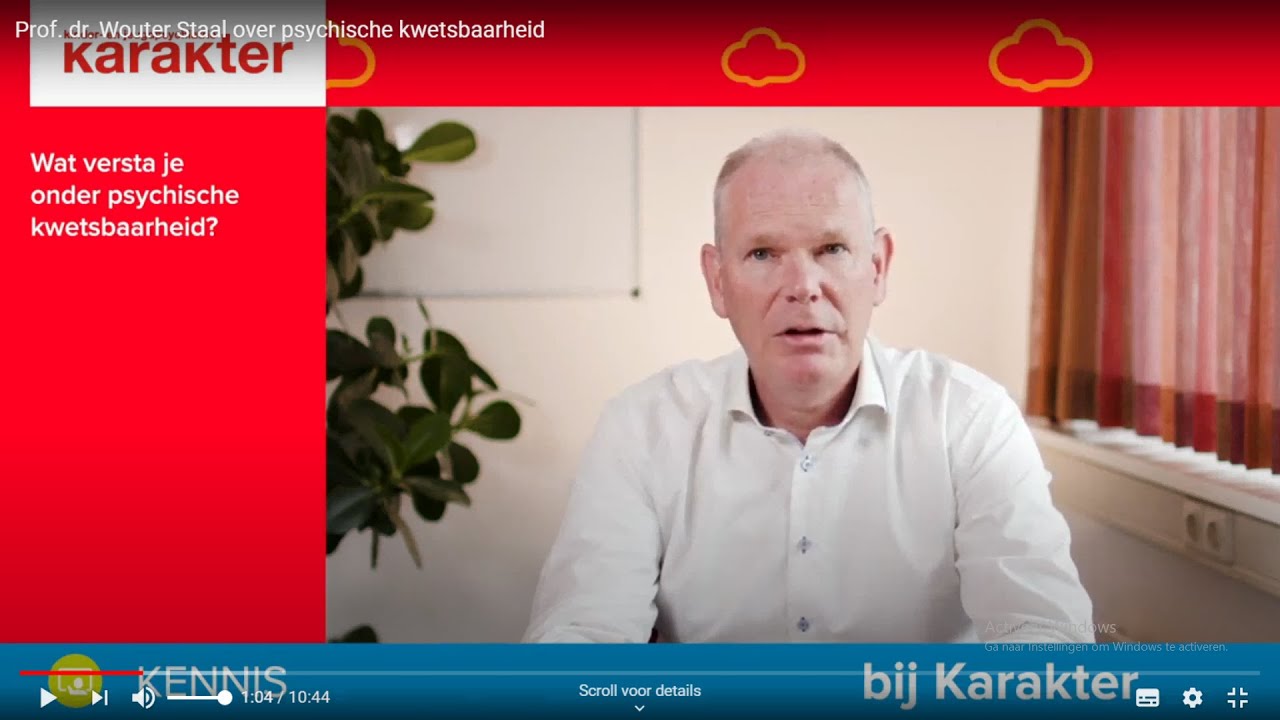Prof. dr. Wouter Staal over psychische kwetsbaarheid