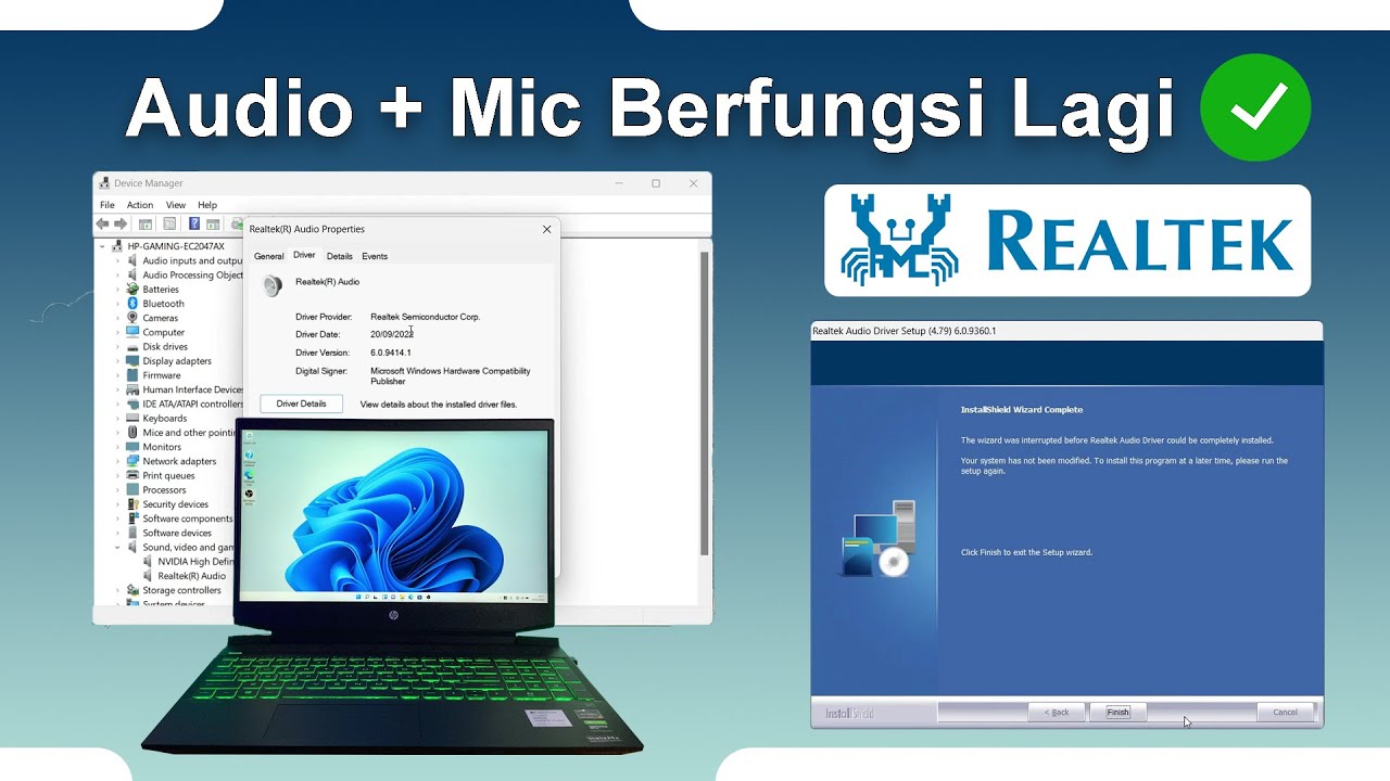 Cara Install dan Download Driver Realtek HD Audio di Windows 10 / 11 Terbaru