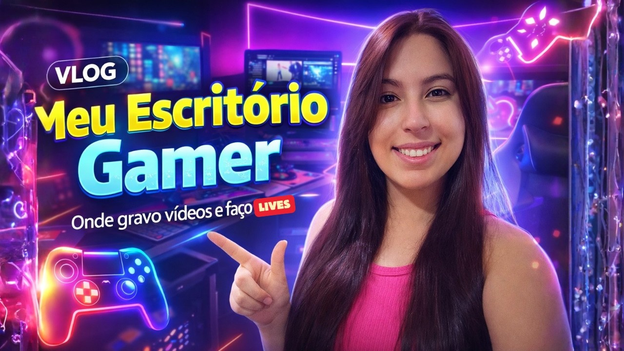 ✨ VLOG – Meu Escritório Gamer | Onde gravo vídeos e faço lives! 🎮💻