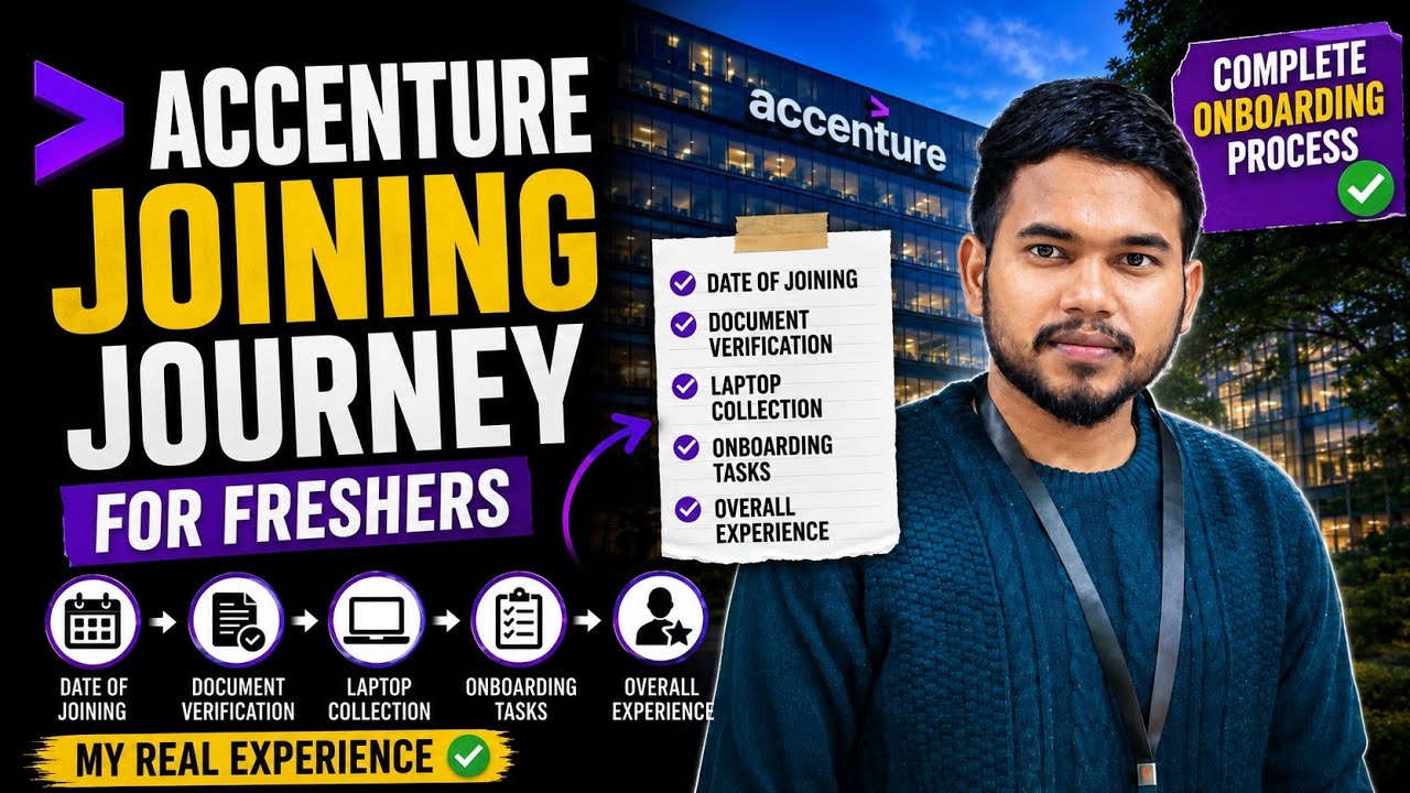Accenture Joining Journey for Freshers |Training, DOJ, Document, Laptop Collection AchieveWithAakash