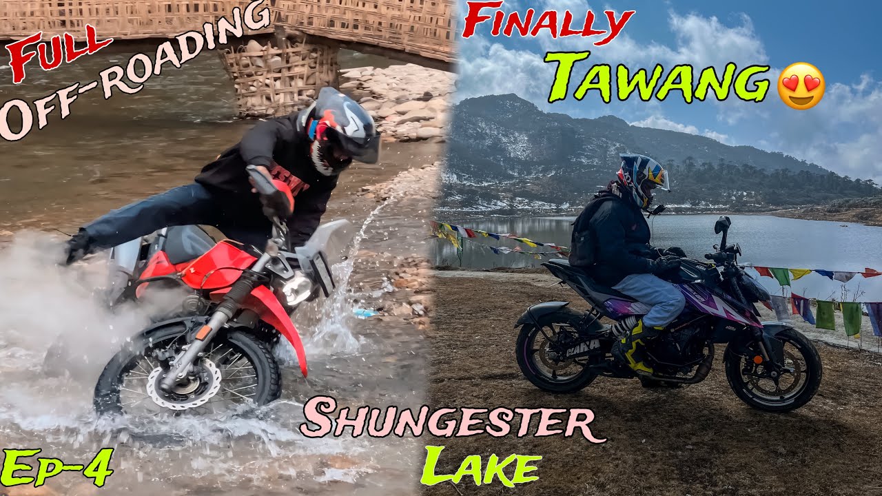 Finally reach Tawang 📍full off-roading // visit Shungester lake at -5 degree 🥶 black ice on road 😢