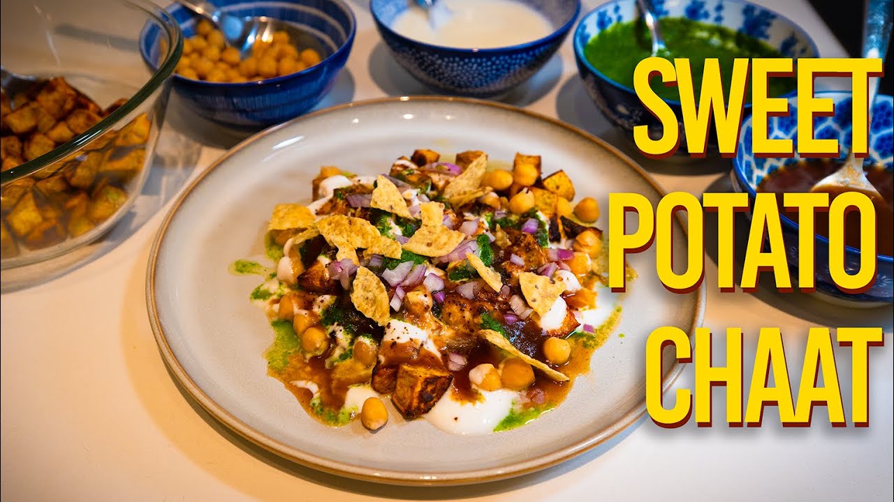 Sweet Potato Chaat | High-Fibre and Healthy Indian Snack (Baked, Not Fried!)
