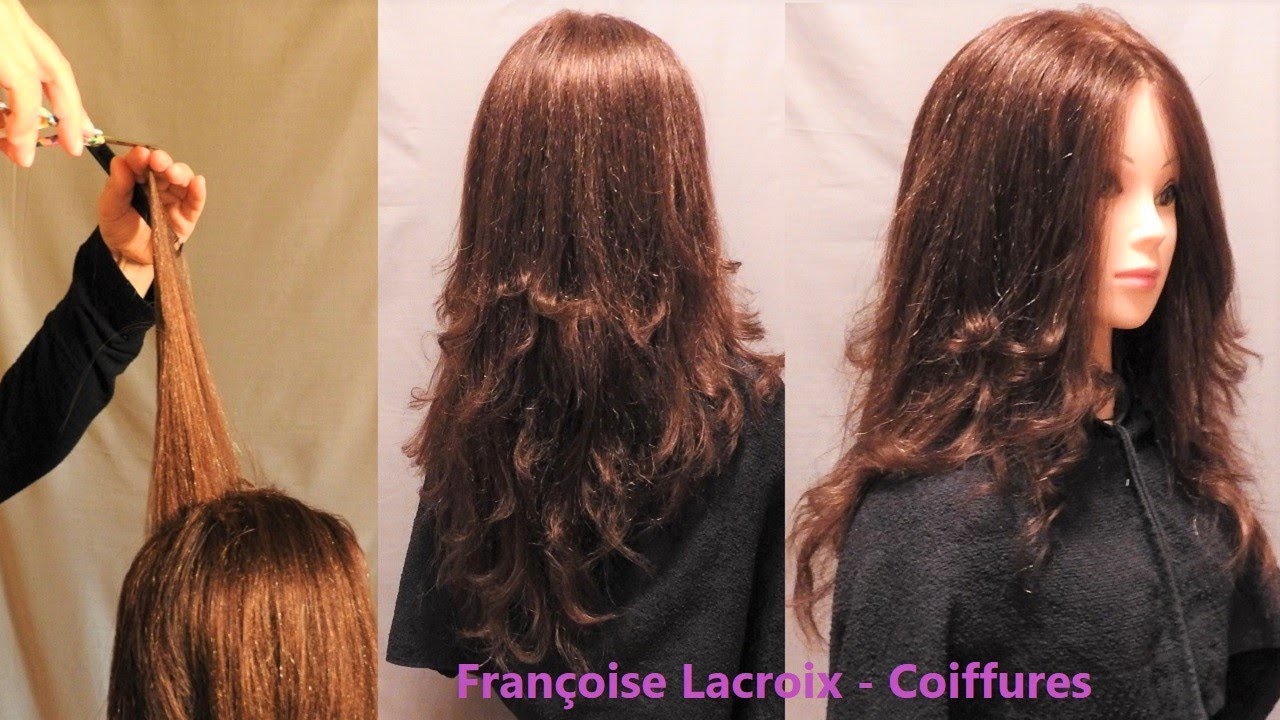Coupe longue dégradée facile / Long layered haircut tutorial / Corte largo a capas