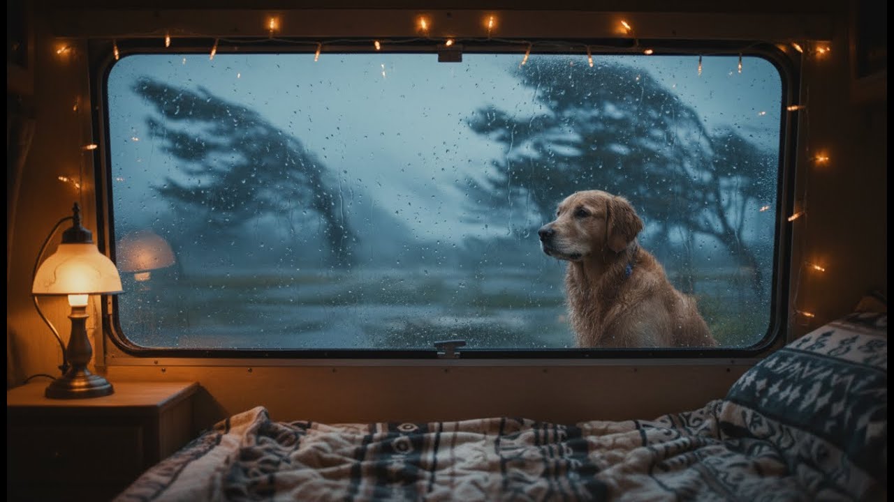TERRIFYING NIGHT: Trapped Alone In A Violent Rain Storm With My Dog | Solo Female Van Life