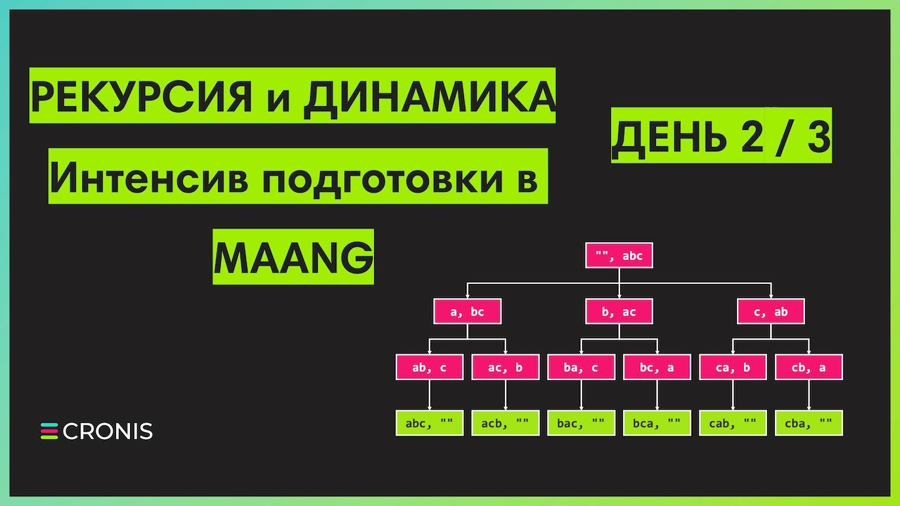 Рекурсия и динамическое программирование. День 2