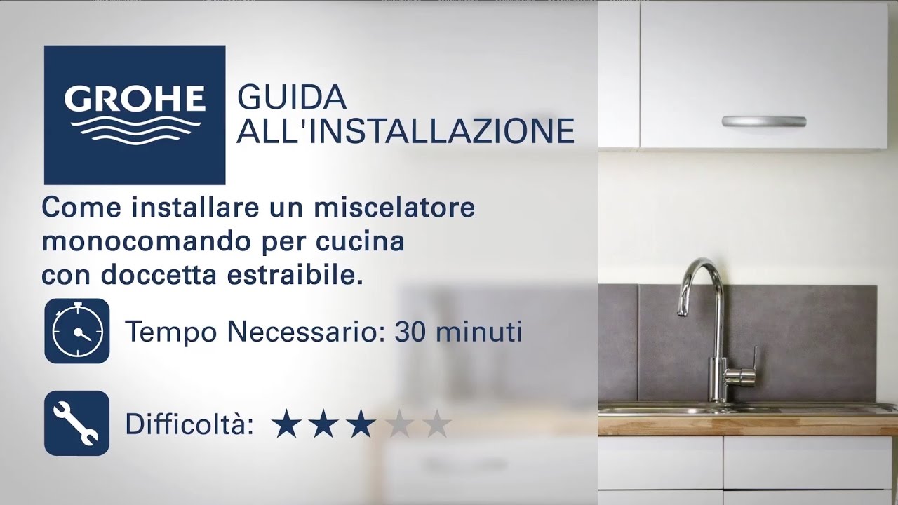 Rubinetto cucina Grohe con doccetta estraibile | Come si installa