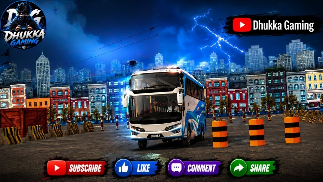 🔥Impossible Bus Parking Challenge🎮  | Bus Simulator Gaming #shorts #DhukkaGaming