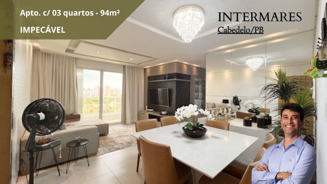 Espetáculo de apartamento de 03 quartos para venda em Intermares, Cabedelo/PB