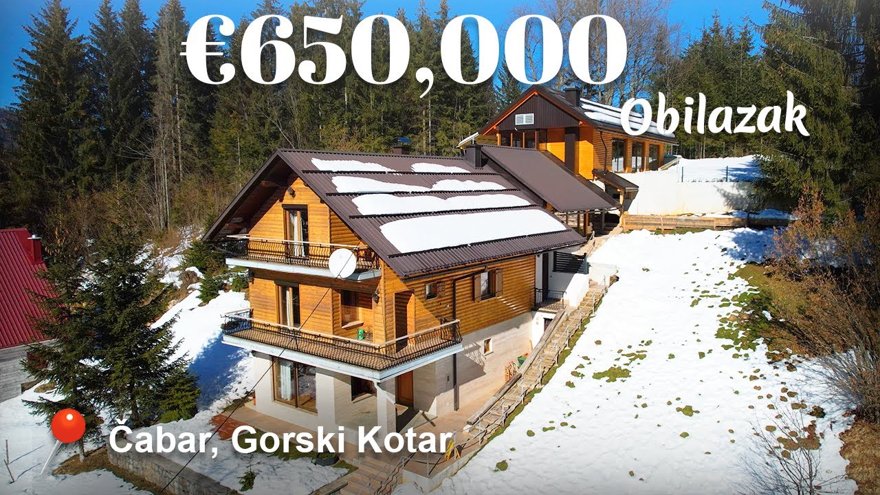 Obilazak €650.000 zimske idile u Gorskom Kotru s unutrašnjim grijanim bazenom