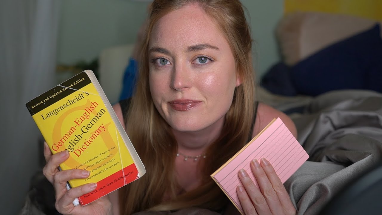 ASMR | American Girl Studies 21 New German Words 💕📘 1 Hour (A bis H) | Karteikarten schreiben ✍️🇩🇪