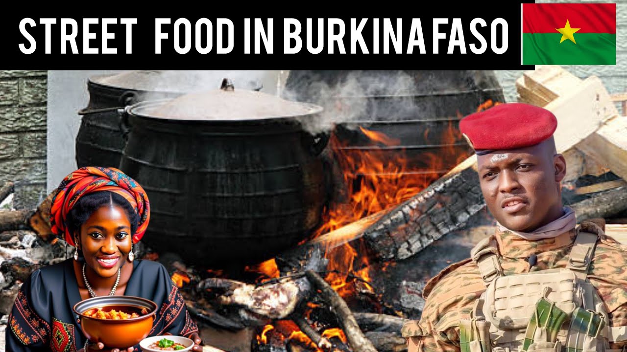Popular street food At Burkina faso ! Burkinabé local food smoked rice with dawadawa