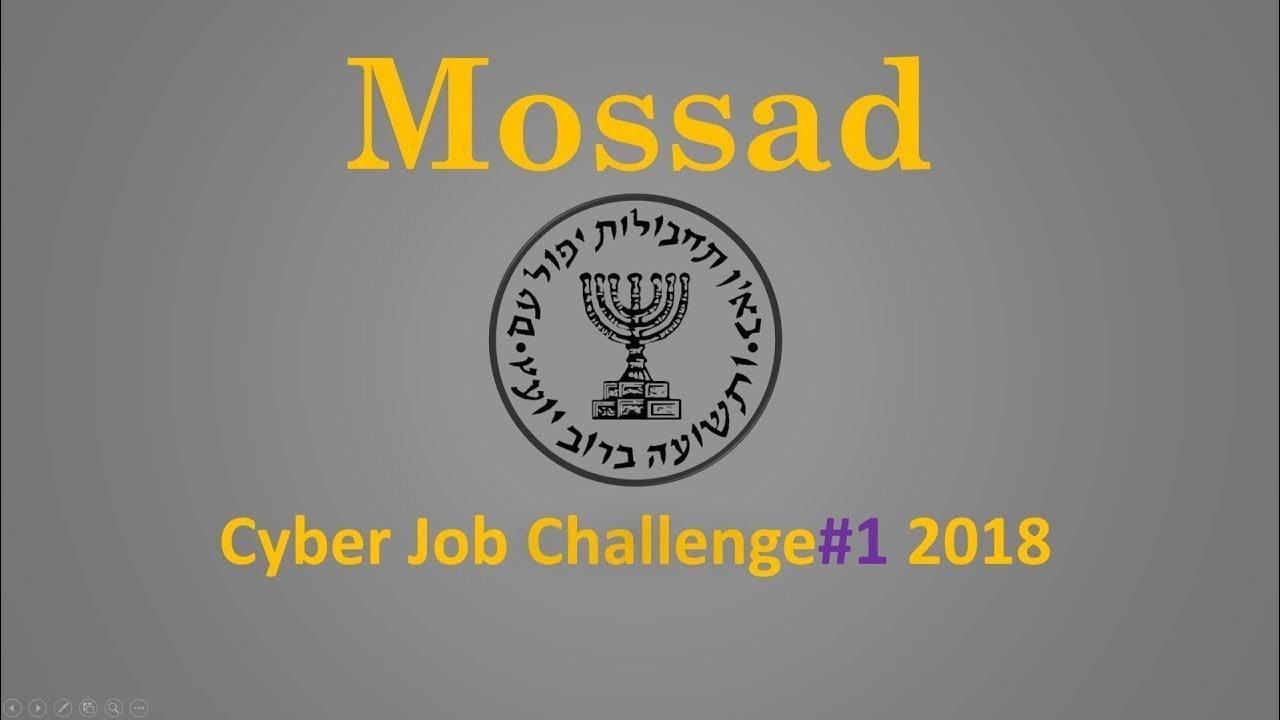 Mossad Challenge 2018 - Challenge#1 Solution