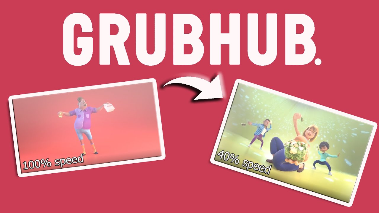Grubhub ad but everytime it gets slower