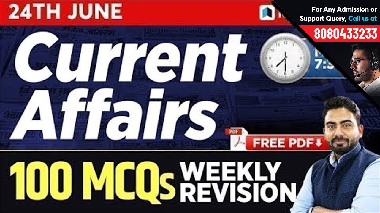 #346: 24th June 2019 Current Affairs in Hindi | June 2019 Current Affairs Questions + GK Tricks