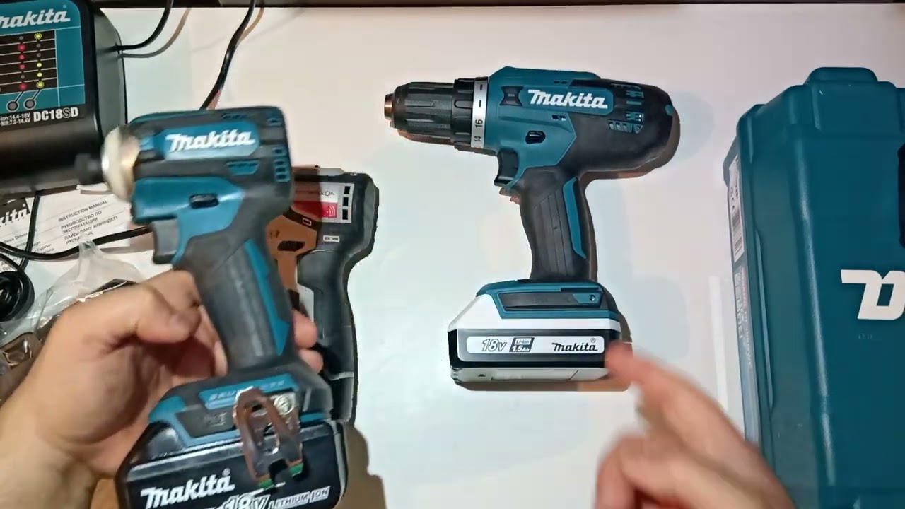Makita Дрель-шуруповёрт DF488DWE-щеточный аппарат без подсветки новинка 2022го.Только распаковка .