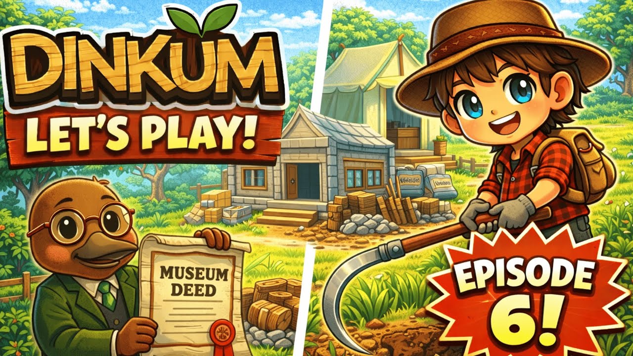 Dinkum Let's Play Episode 6: Placing the Museum Deed and doing some Landscaping