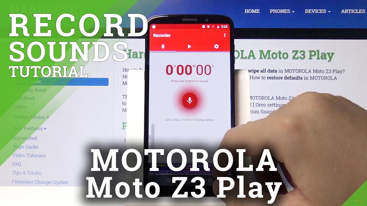 How to Use Sound Recorder in Motorola Moto Z3 Play – Save Sound