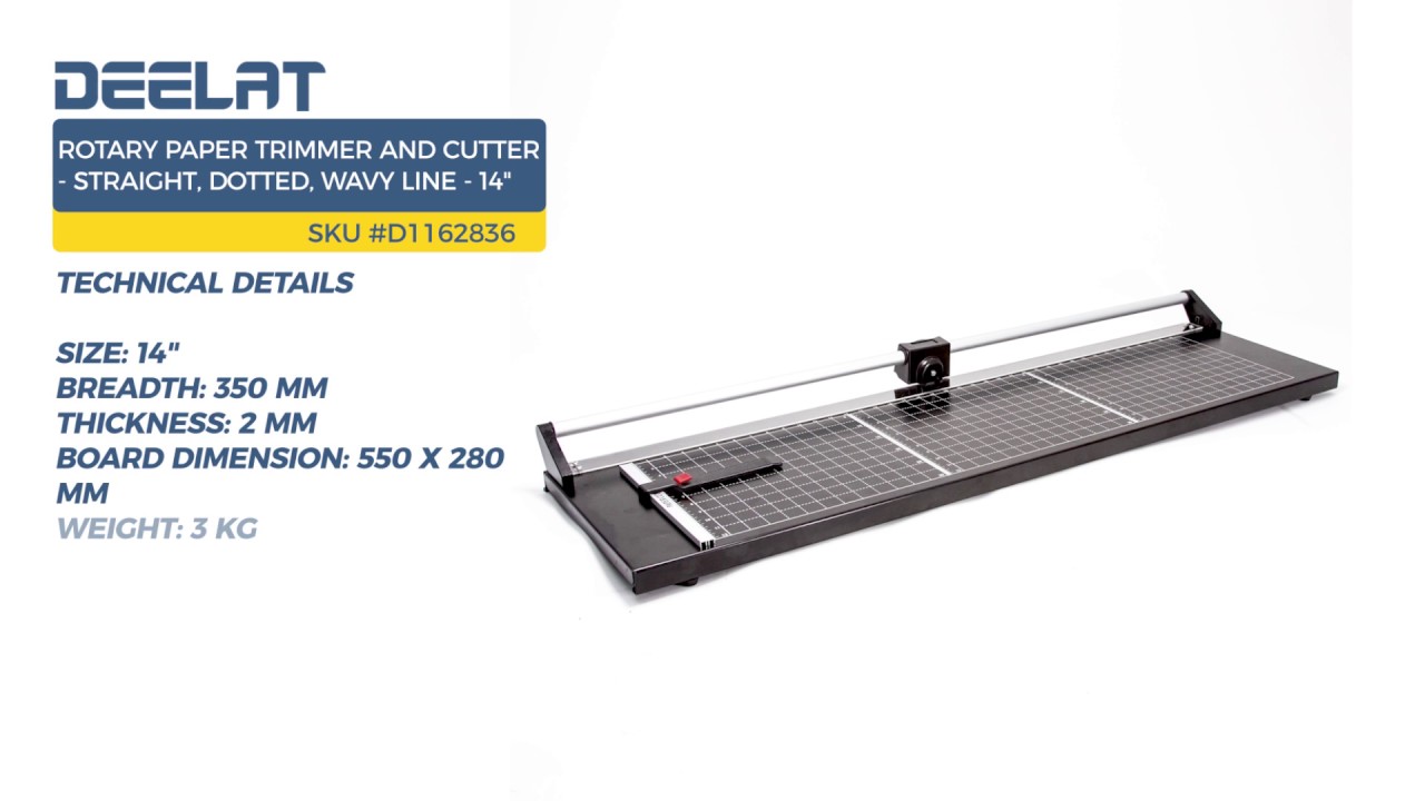 Rotary Paper Trimmer and Cutter - Straight, Dotted, Wavy Line - 14