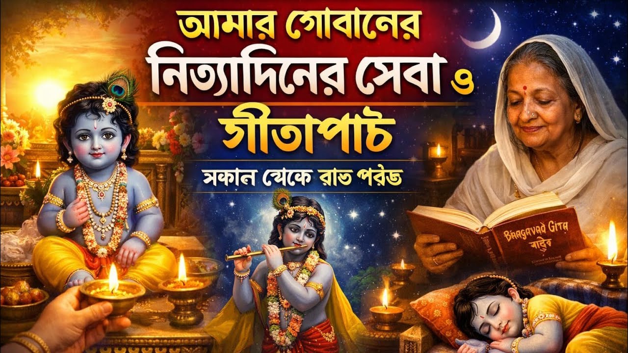 আমার গোপালের নিত্যদিনের সেবা এবং গীতাপাঠ ||সকাল থেকে রাত পর্যন্ত||Laddu Gopal Daily Routine|#youtube
