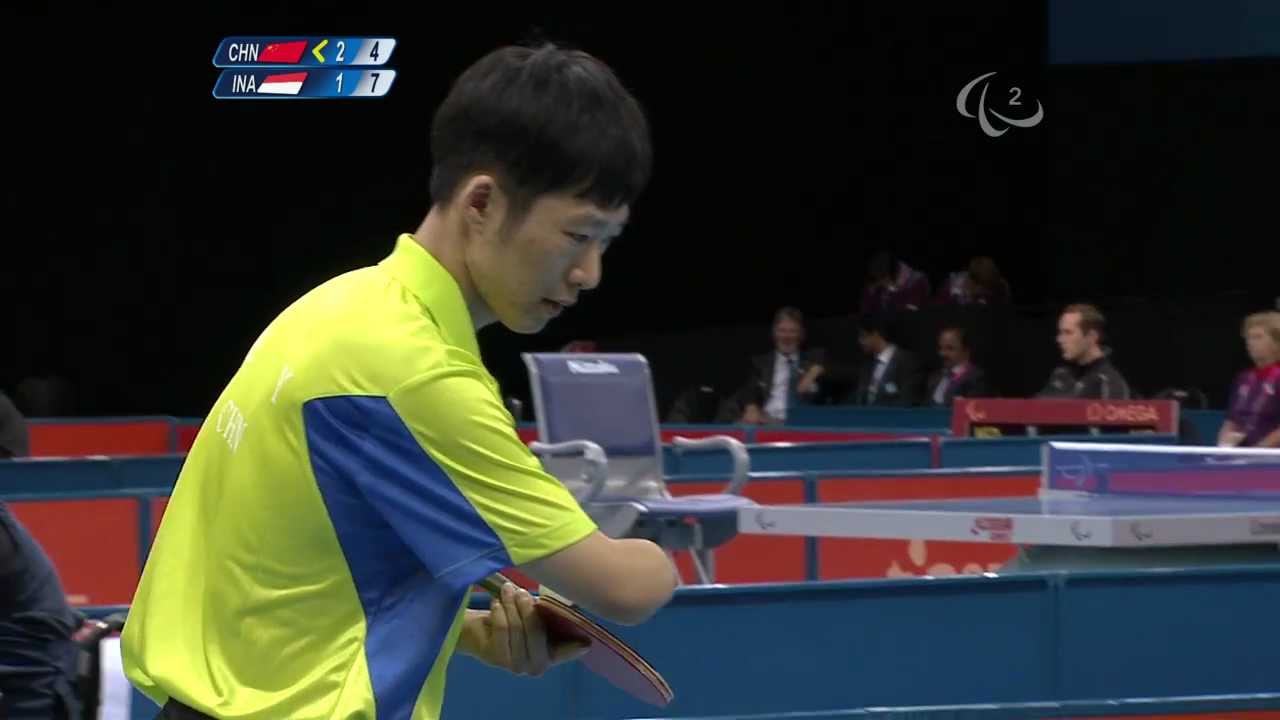 Table Tennis - CHN vs INA - Men's Singles - Class 10 Semi final - London 2012 Paralympic Games