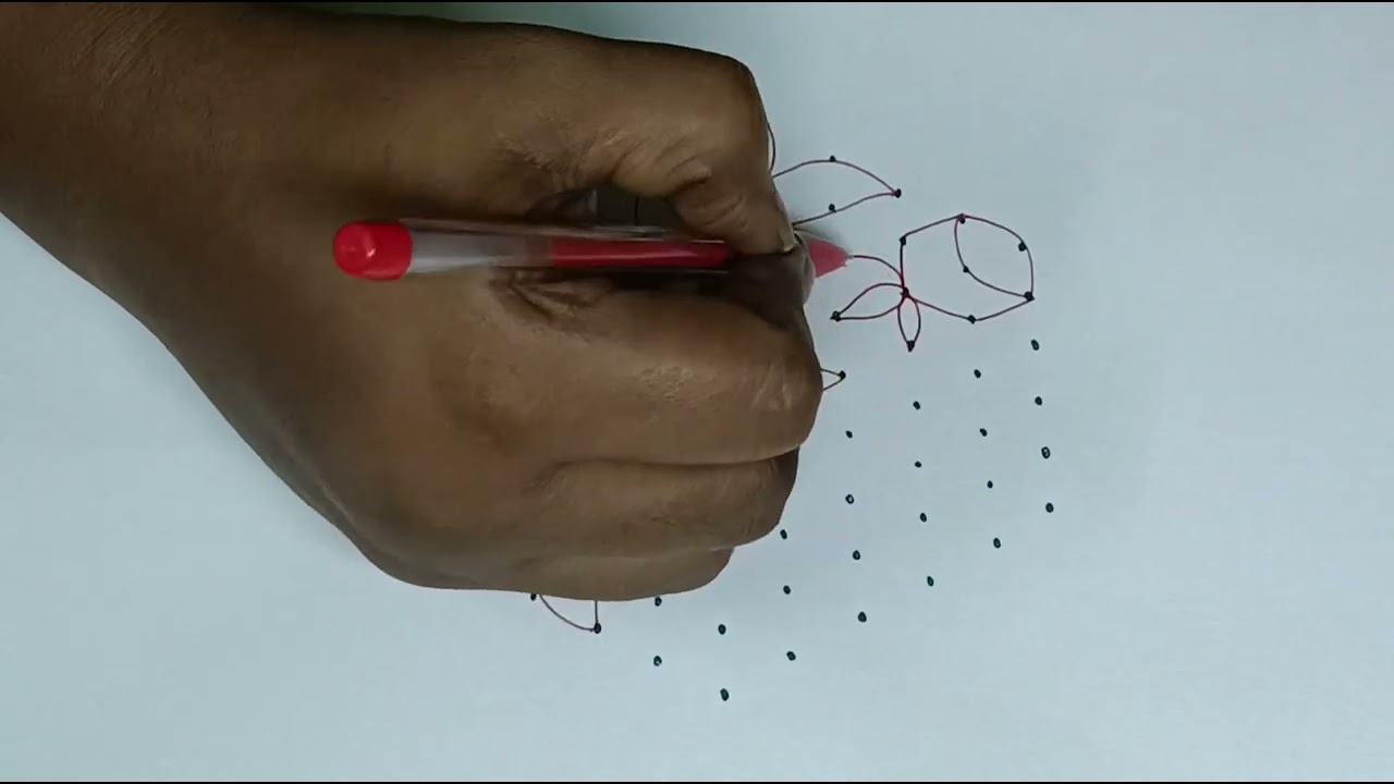 11*6 dots easy simple rangoli design #subscribe #simplerangoli #channel ✨✨✨