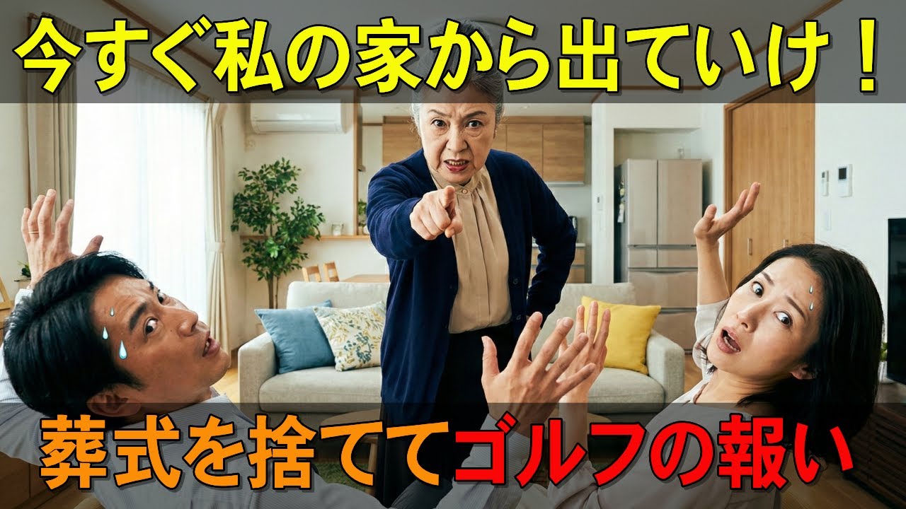 義父の葬式を「インフル」と嘘つきゴルフへ行った嫁と息子。激怒した76歳の母が、奴らの家も金もすべて奪い返した結果。